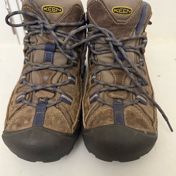 KEEN Targhee II 2 WP Hiking Shoes Black Olive Mineral Blue Womens 9 - Picture 3 of 8